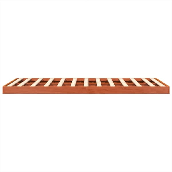 vidaXL Sengeramme brun 140x200 cm heltre furu