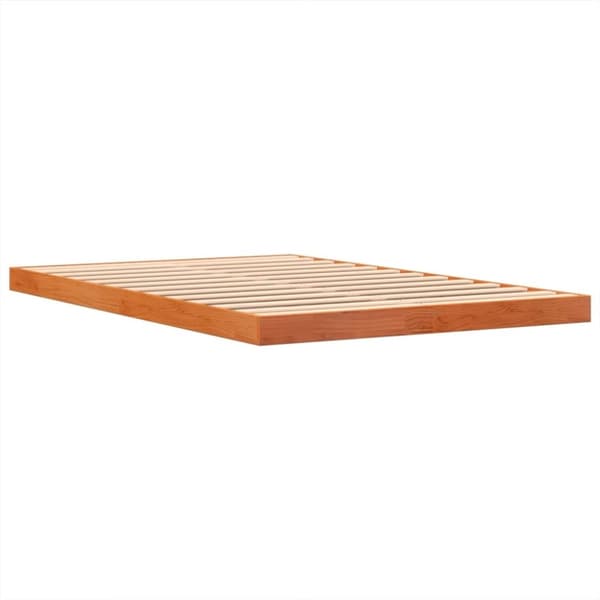 vidaXL Sengeramme brun 140x200 cm heltre furu