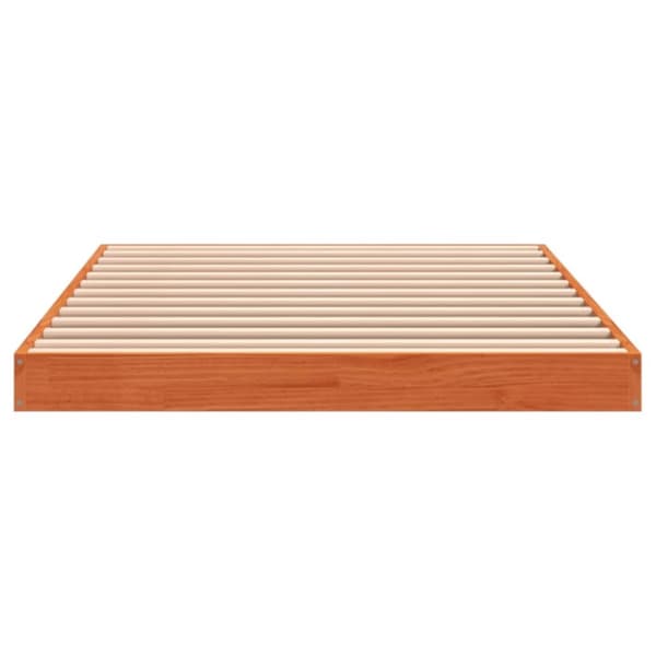 vidaXL sengeramme 100x200 cm massivt fyrretræ gyldenbrun