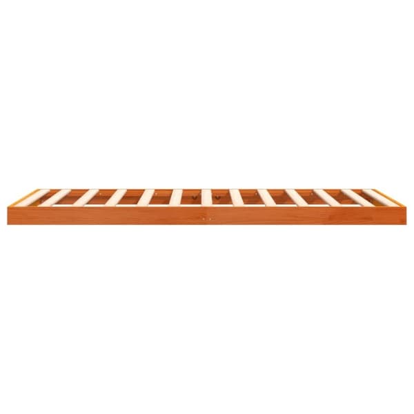 vidaXL sengeramme 100x200 cm massivt fyrretræ gyldenbrun