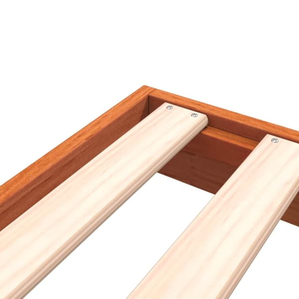 vidaXL sengeramme 100x200 cm massivt fyrretræ gyldenbrun