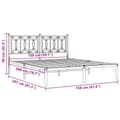 Miniatyrbillede 9 af 9: vidaXL sengeramme med sengegavl 150x200 cm metal hvid