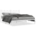 Miniatyrbillede 2 af 9: vidaXL sengeramme med sengegavl 150x200 cm metal hvid