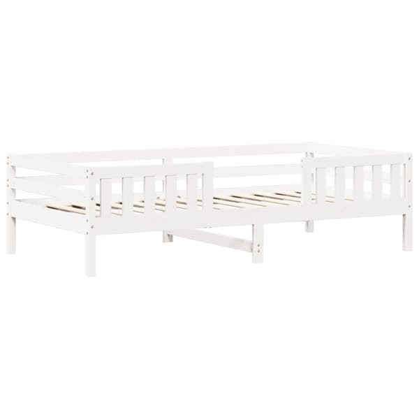 vidaXL husseng med bænk 90x190 cm massivt fyrretræ hvid