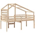 Miniatyrbilde 5 av 11: vidaXL Høyseng med tak 90x200 cm heltre furu