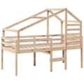 Miniatyrbilde 1 av 11: vidaXL Høyseng med tak 90x200 cm heltre furu