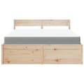Miniatyrbilde 3 av 11: vidaXL Seng med skuffer og madrass 140x200 cm heltre furu