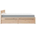 Miniatyrbilde 4 av 11: vidaXL Seng med skuffer og madrass 140x200 cm heltre furu