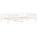 Miniatyrbilde 4 av 11: vidaXL Sengeramme med tak hvit 75x190 cm heltre furu