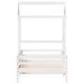 Miniatyrbilde 6 av 11: vidaXL Sengeramme med tak hvit 75x190 cm heltre furu