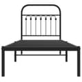 Miniatyrbilde 5 av 9: vidaXL Sengeramme i metall med hodegavl svart 80x200 cm