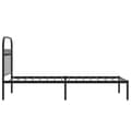 Miniatyrbilde 6 av 9: vidaXL Sengeramme i metall med hodegavl svart 80x200 cm