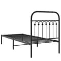 Miniatyrbilde 7 av 9: vidaXL Sengeramme i metall med hodegavl svart 80x200 cm