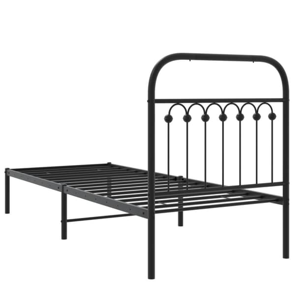 vidaXL Sengeramme i metall med hodegavl svart 80x200 cm