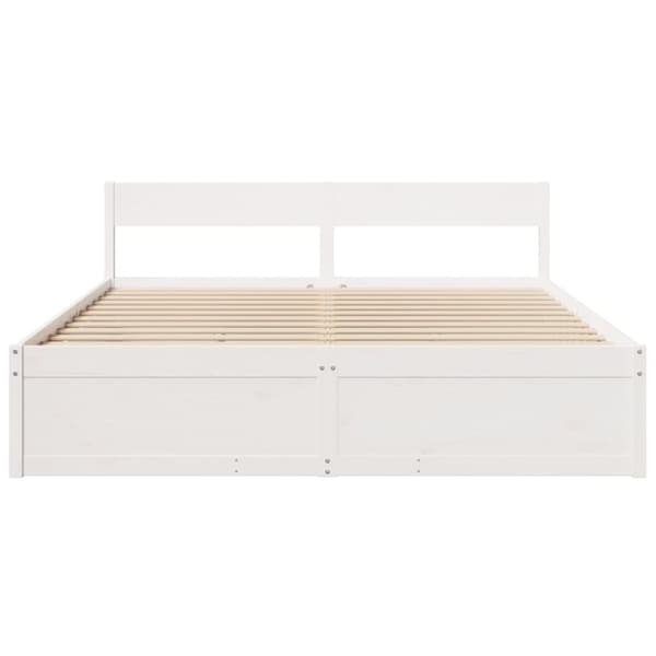 vidaXL sengeramme uden madras 180x200 cm massivt fyrretræ hvid