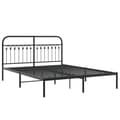Miniatyrbilde 4 av 9: vidaXL Sengeramme i metall med hodegavl svart 160x200 cm