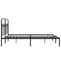 Miniatyrbilde 6 av 9: vidaXL Sengeramme i metall med hodegavl svart 160x200 cm