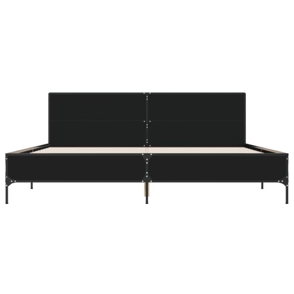 vidaXL Sengeramme svart 200x200 cm konstruert tre og metall