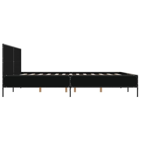 vidaXL Sengeramme svart 200x200 cm konstruert tre og metall