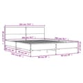 Miniatyrbilde 8 av 9: vidaXL Sengeramme svart 200x200 cm konstruert tre og metall