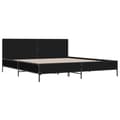 Miniatyrbilde 1 av 9: vidaXL Sengeramme svart 200x200 cm konstruert tre og metall