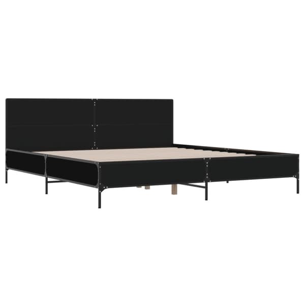 vidaXL Sengeramme svart 200x200 cm konstruert tre og metall