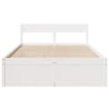 Miniatyrbilde 3 av 10: vidaXL Sengeramme uten madrass hvit 120x190 cm heltre furu