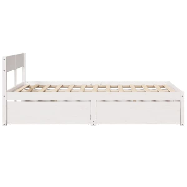vidaXL Sengeramme uten madrass hvit 120x190 cm heltre furu
