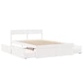 Miniatyrbilde 6 av 10: vidaXL Sengeramme uten madrass hvit 120x190 cm heltre furu