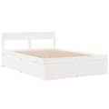 Miniatyrbilde 1 av 10: vidaXL Sengeramme uten madrass hvit 120x190 cm heltre furu