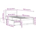 Miniatyrbild 9 av 10: vidaXL Sängram utan madrass vit 90x190 cm massiv furu
