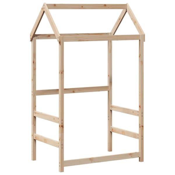 vidaXL husseng med bænk 75x190 cm massivt fyrretræ hvid