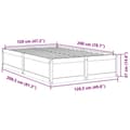 Miniatyrbild 8 av 9: vidaXL Sängram utan madrass vaxbrun 120x200 cm massiv furu