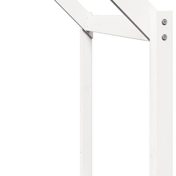 vidaXL køjeseng med tag 75x190 cm massivt fyrretræ hvid