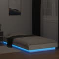 Pikkukuva 4 / 11: vidaXL Sängynrunko LED-valoilla valkoinen 75x190 cm tekninen puu