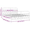 Miniatyrbilde 9 av 9: vidaXL Sengeramme i metall med hode- og fotgavl hvit 180x200 cm