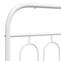 Miniatyrbilde 8 av 9: vidaXL Sengeramme i metall med hode- og fotgavl hvit 135x190 cm