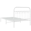 Miniatyrbilde 7 av 9: vidaXL Sengeramme i metall med hodegavl hvit 100x190 cm