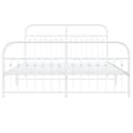 Miniatyrbilde 5 av 9: vidaXL Sengeramme i metall med hode- og fotgavl hvit 150x200 cm