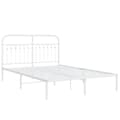 Miniatyrbilde 3 av 9: vidaXL Sengeramme i metall med hodegavl hvit 135x190 cm