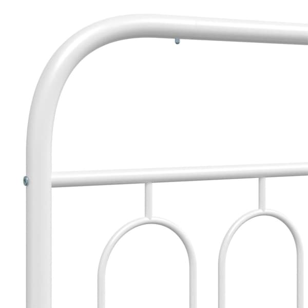 vidaXL sengeramme med sengegavl 80x200 cm metal hvid