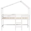 Pikkukuva 4 / 11: vidaXL Parvisänky tikkailla ja katoksella valk. 90x200 cm täysi mänty