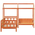 Miniatyrbilde 4 av 11: vidaXL Dagsengsett med tak voksbrun 90x200 cm heltre furu
