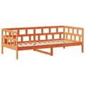 Miniatyrbilde 5 av 11: vidaXL Dagsengsett med tak voksbrun 90x200 cm heltre furu