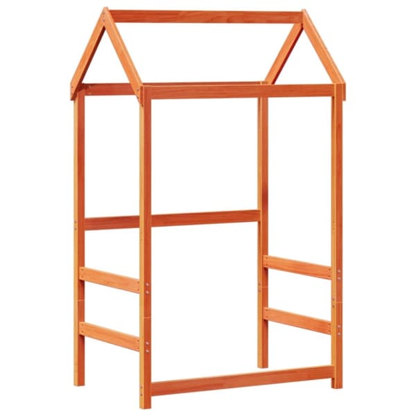 vidaXL Dagseng med tak voksbrun 90x190 cm heltre furu