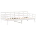 Miniatyrbilde 4 av 11: vidaXL Dagseng med tak hvit 90x190 cm heltre furu