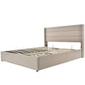 Miniatyrbillede 6 af 7: Boksseng 160x200cm i hør med bundplade - Beige