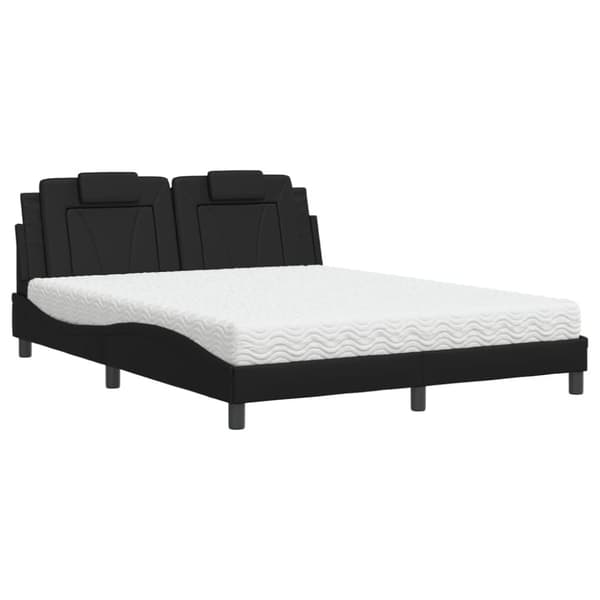 vidaXL seng 160x200 cm kunstlæder sort