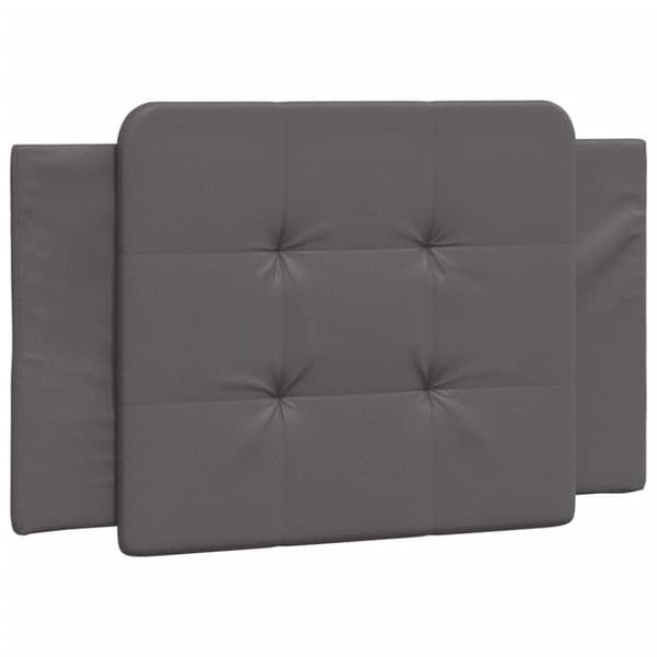 vidaXL seng med madras 100x200 cm kunstlæder grå