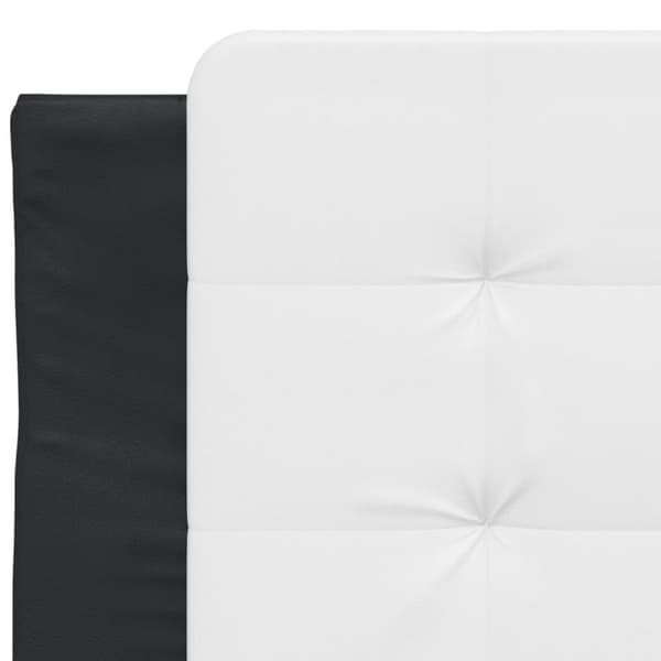 vidaXL seng med madras 80x200 cm kunstlæder sort og hvid